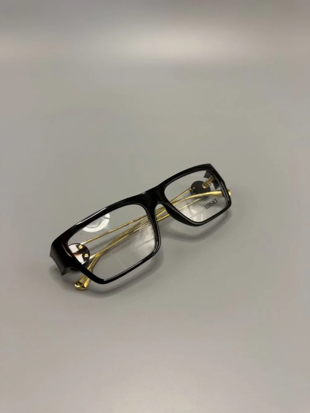 TITLE Versace MOD 3359 GB1 Black Gold Eyeglasses 56-16-140 Made in Italy